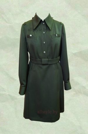 Платье форменное женское обр. 1943 г. c отложным воротником