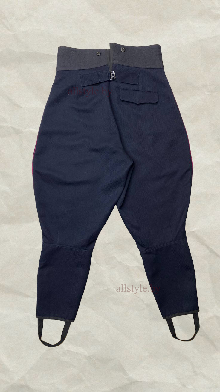 Галифе комсостава синие с малиновым кантом — изображение 3
